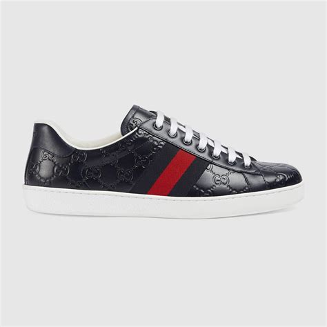 gucci ace sneakers blue|gucci ace black men's.